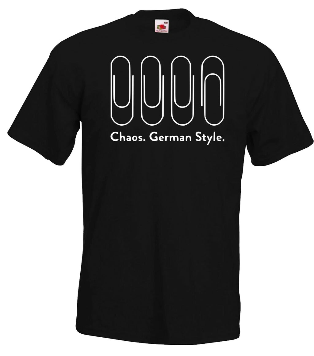 Youth Designz Mens T-Shirt Chaos German Style Funny Saying Office Work Office