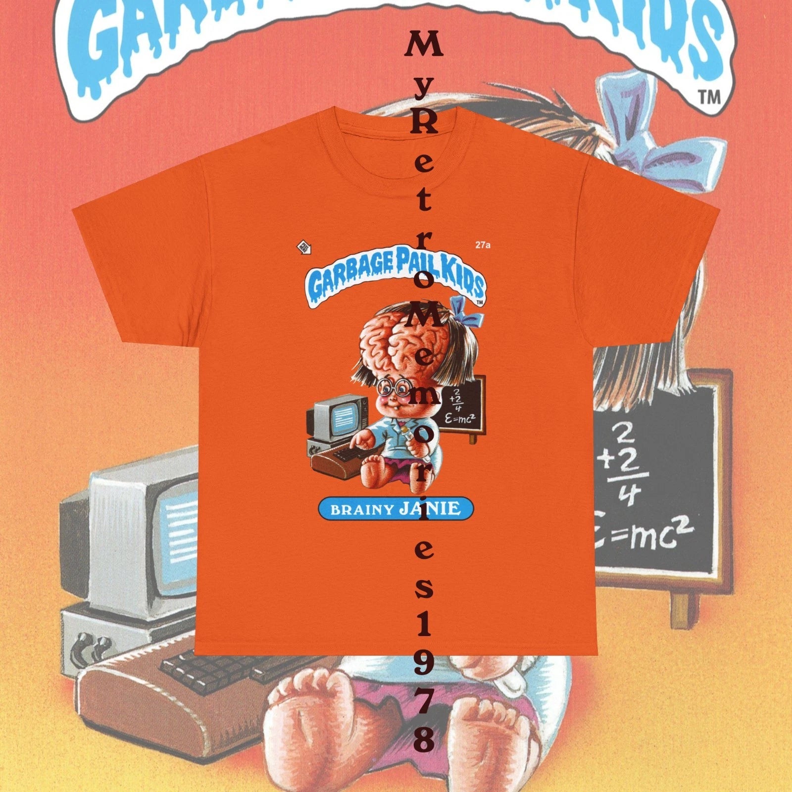 Garbage Pail Kids Brainy Janie or Jenny Genius 6 Colors T-Shirt S-5XL GPK Retro