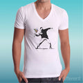 T-shirt Man V Neck " Ultras Tifoso Lancia Flowers " Gift Idea Road To Happiness