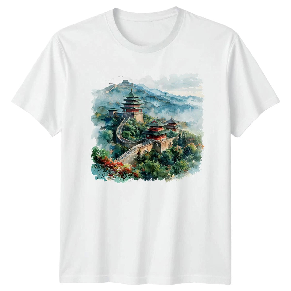Great Wall Of China Landmark Asian Mens Womens Graphic Tee Travel Souvenir