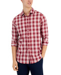 Club Room Men's Modern Plaid Button-Up Shirt
