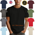 Mens T-Shirt Plain Mens Womens Unisex Short Sleeve Tee Top S-2XL Cotton T-Shirts