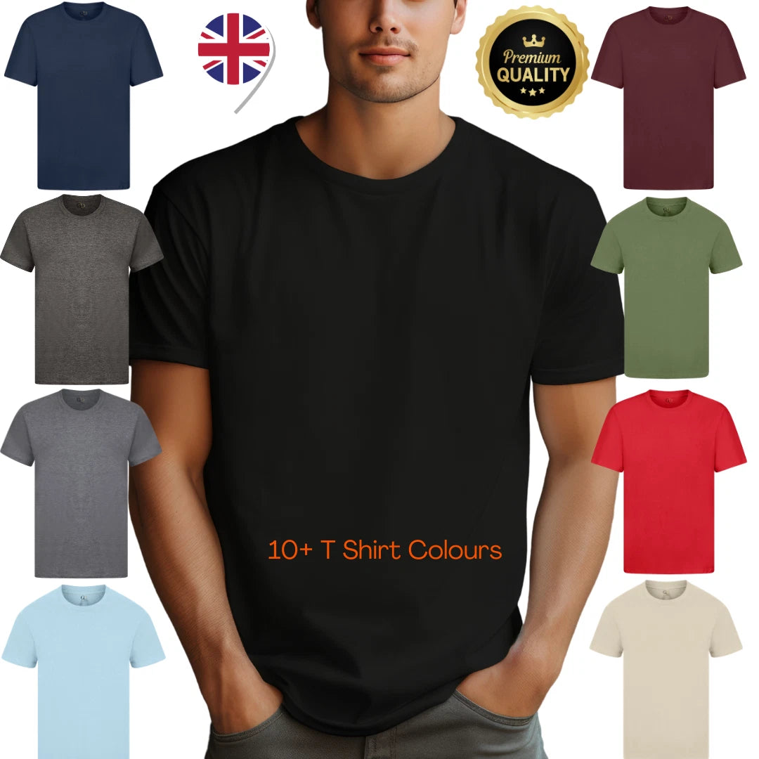Mens T-Shirt Plain Mens Womens Unisex Short Sleeve Tee Top S-2XL Cotton T-Shirts
