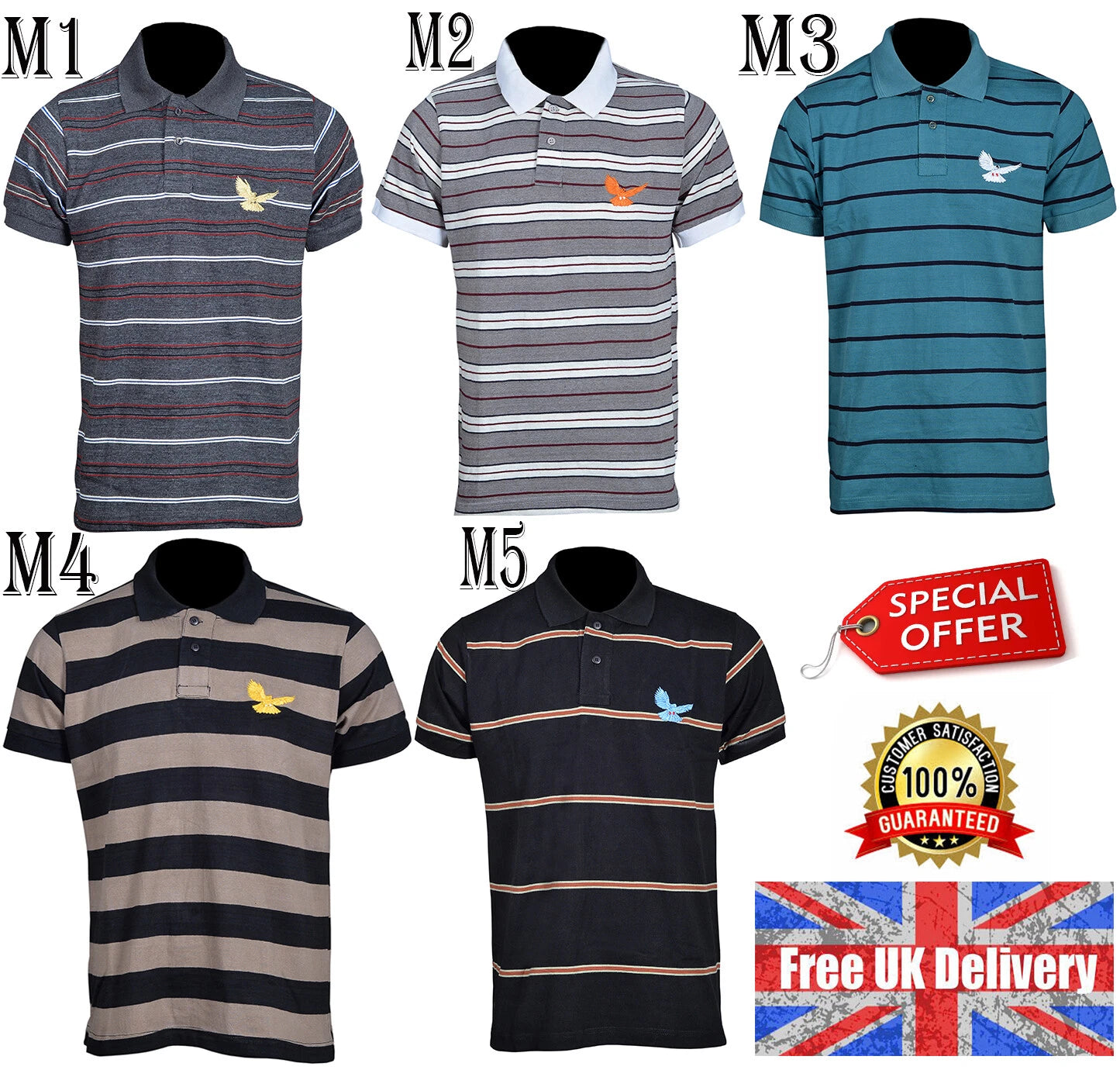 Mens T Shirts Pique Polo Shirt Plain 100% cotton TShirts Tops Multi-color M,L,XL