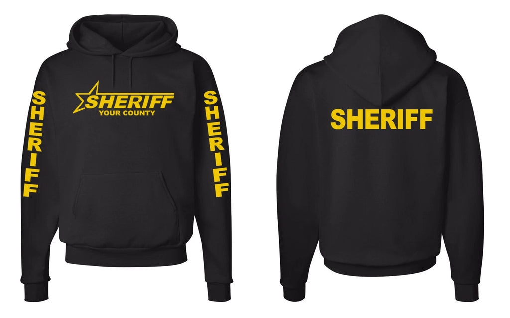 Custom County Sheriff  Logo- Personalize Hooded Sweatshirt S-5XL