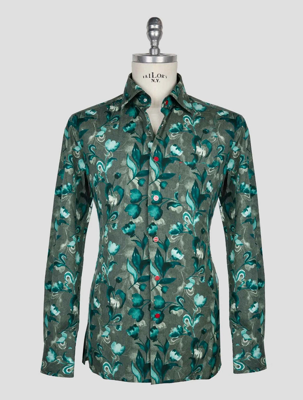NEW KITON MULTICOLOR COTTON SHIRT US 17 - EU 43 SKE11