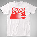 CRYSTAL PEPSI T-Shirt retro vintage 90s logo drink pop soda collectable can tee