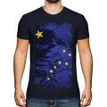 Alaska State Grunge Flag Mens T-Shirt Alaska Shirt Jersey Gift