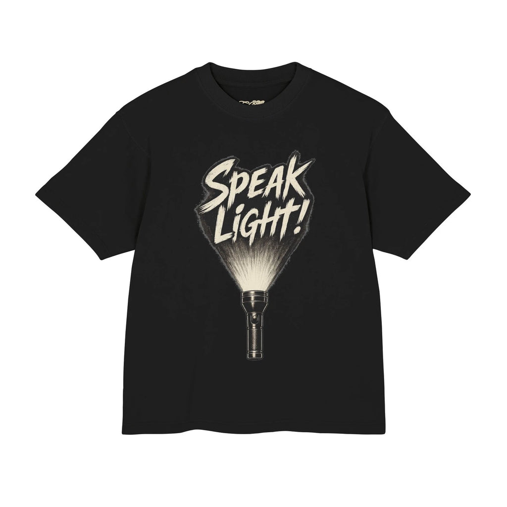Speak Light Flashlight Graphic Tee | Christian Scripture Matthew 10:27
