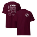 F-22 Raptor Fighter Jet T-Shirt with Embroidered Logo and Infographic Design
