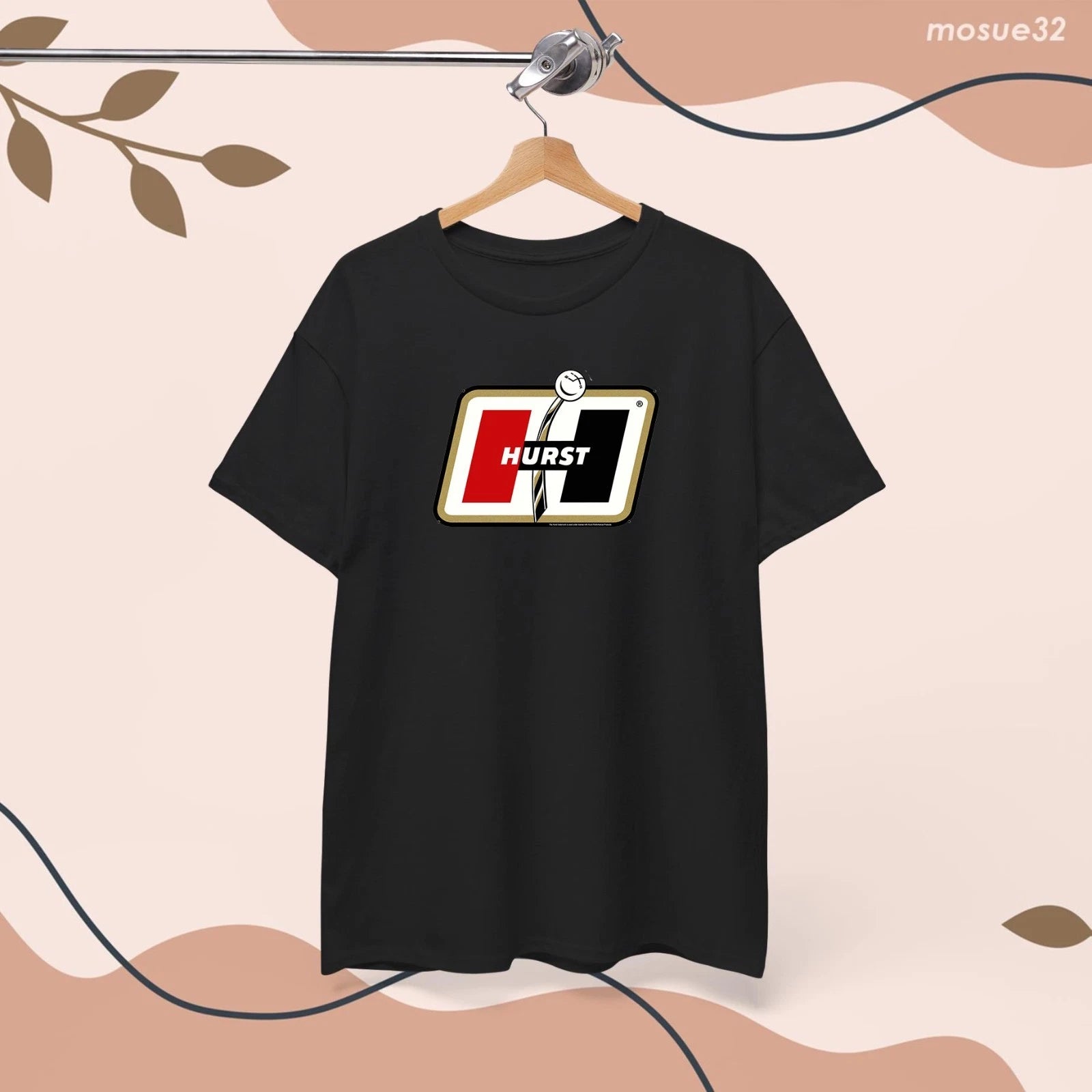 Hurst - Performance Shifters Logo Classic a Black T-Shirt Size S-5XL Made in USA