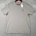Polo Ralph Lauren Shirt Mens Small Soft Grey V-Neck Short Sleeve Pony Logo