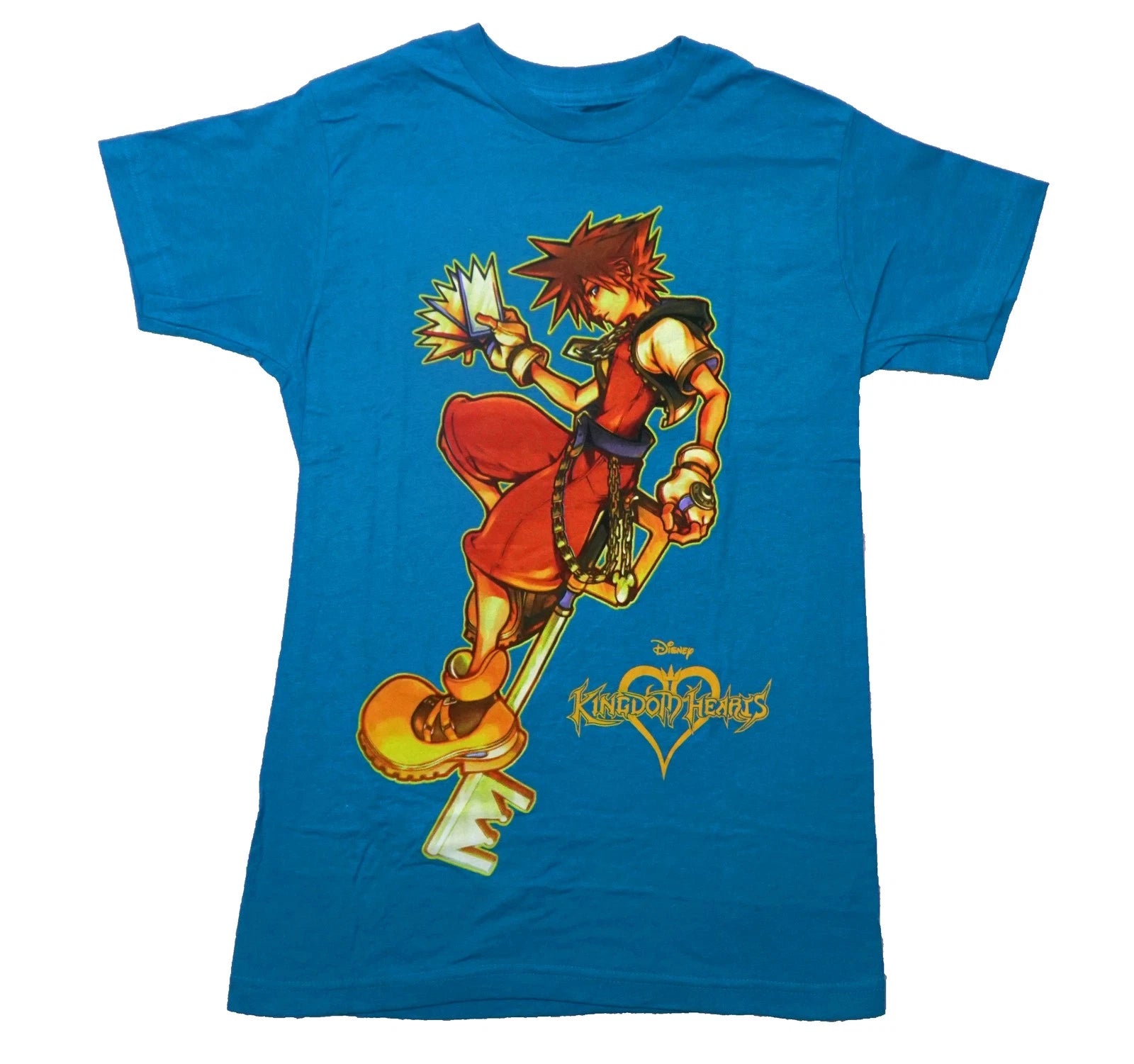 Kingdom Hearts New Adult T-Shirt -Disney Sora Sitting On Giant Key