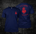 US Army Sniper School Logo  -  Custom Men's Back and front T-Shirt Tee