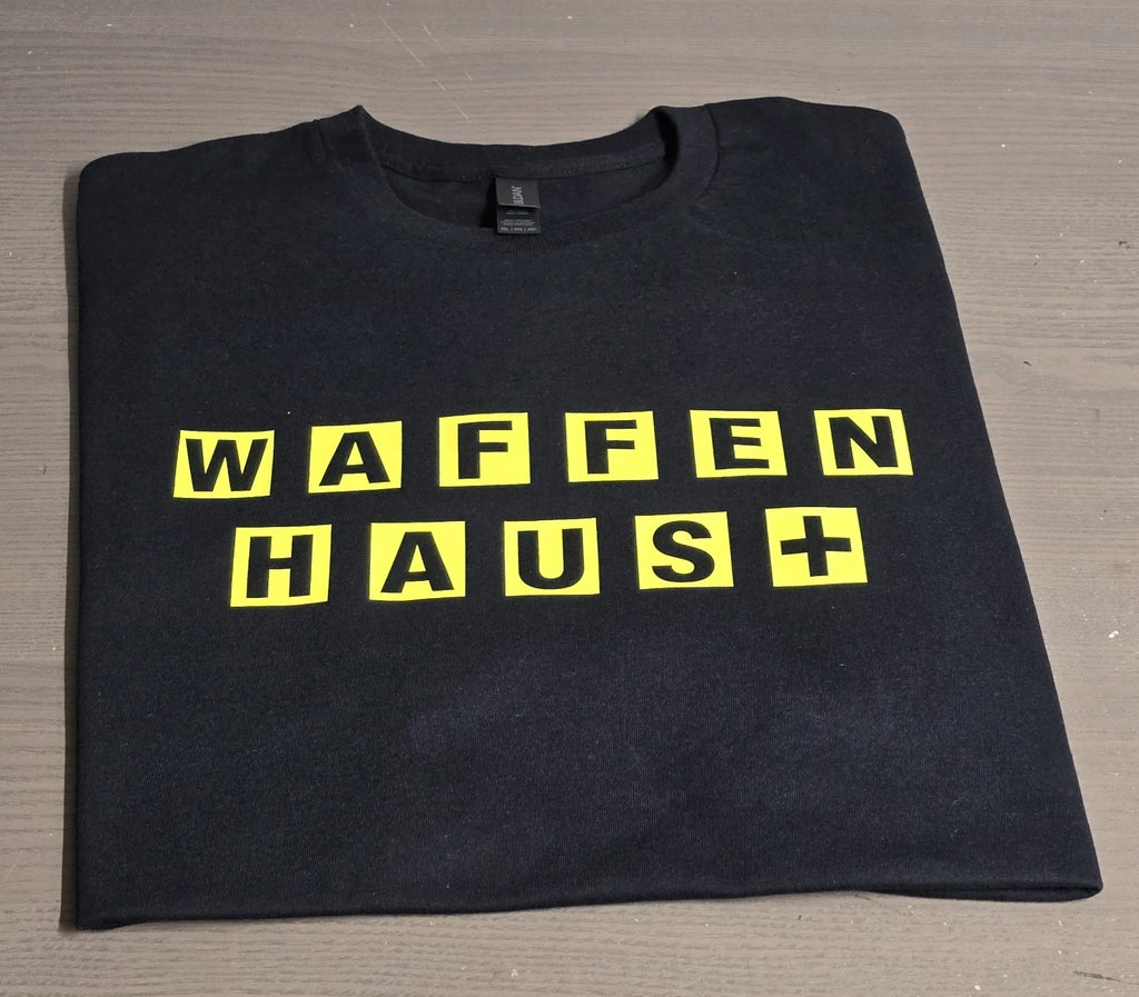 WAFFEN HAUS Waffen House German Military T Shirt Funny WW2 WWII waffle