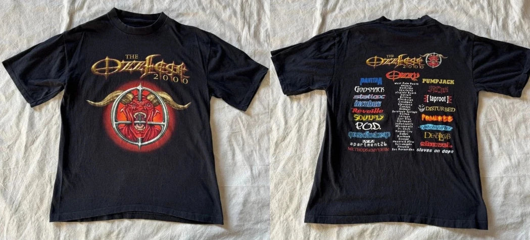 Y2K Metal Tour Graphic T-Shirt – Vintage Rock Look, Fan Favorite