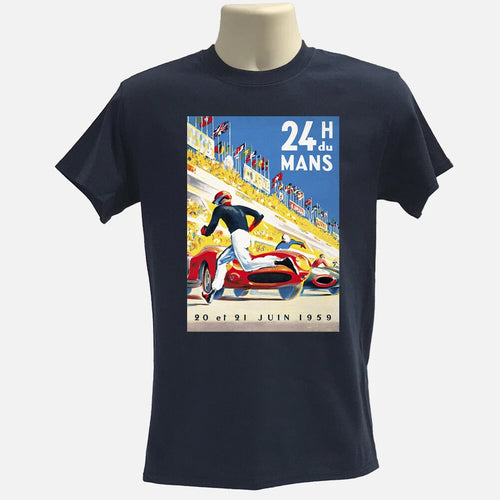 24 Hours of Le Mans T-shirt, vintage motorsports, 100% organic cotton Tee