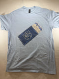 Paris Ritz Hotel T-Shirt Blue Gildan Heavy Cotton Size M