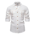Men's Shirt Casual Slim Shirts Long Sleeve Button Down Tops Blouse