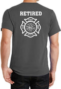 Retired Firefighter T-shirt Front and Back
