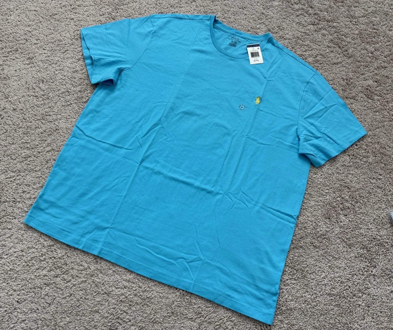 NWT Polo Ralph Lauren Men's Crew-Neck Short Sleeve T-Shirt, Blue, Size XL