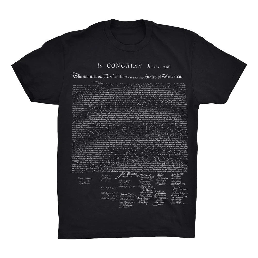 Declaration of Independence T-Shirt 100% Cotton All Sizes S-4XL NEW