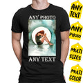 Personalised Your Photo Text Printed Logo Stag Hen Party Mens T-Shirt#DNE 1T9A5
