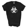 Dripping White Biohazard Symbol T-SHIRT - Black