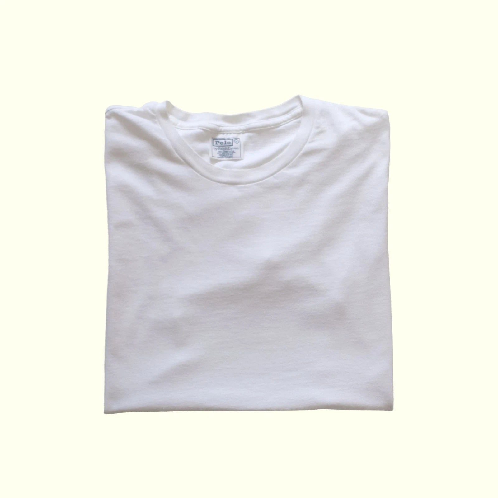 RALPH LAUREN POLO VTG Y2K 90s RETRO SPORTS BLANK CORE 100% COTTON T SHIRT SZ M