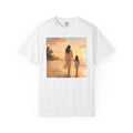 Mother and Daughter Beach Sunset T-Shirt | Walking Together