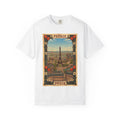 Vintage Paris Eiffel Tower Shirt French Art Poster Travel Souvenir Graphic Tee