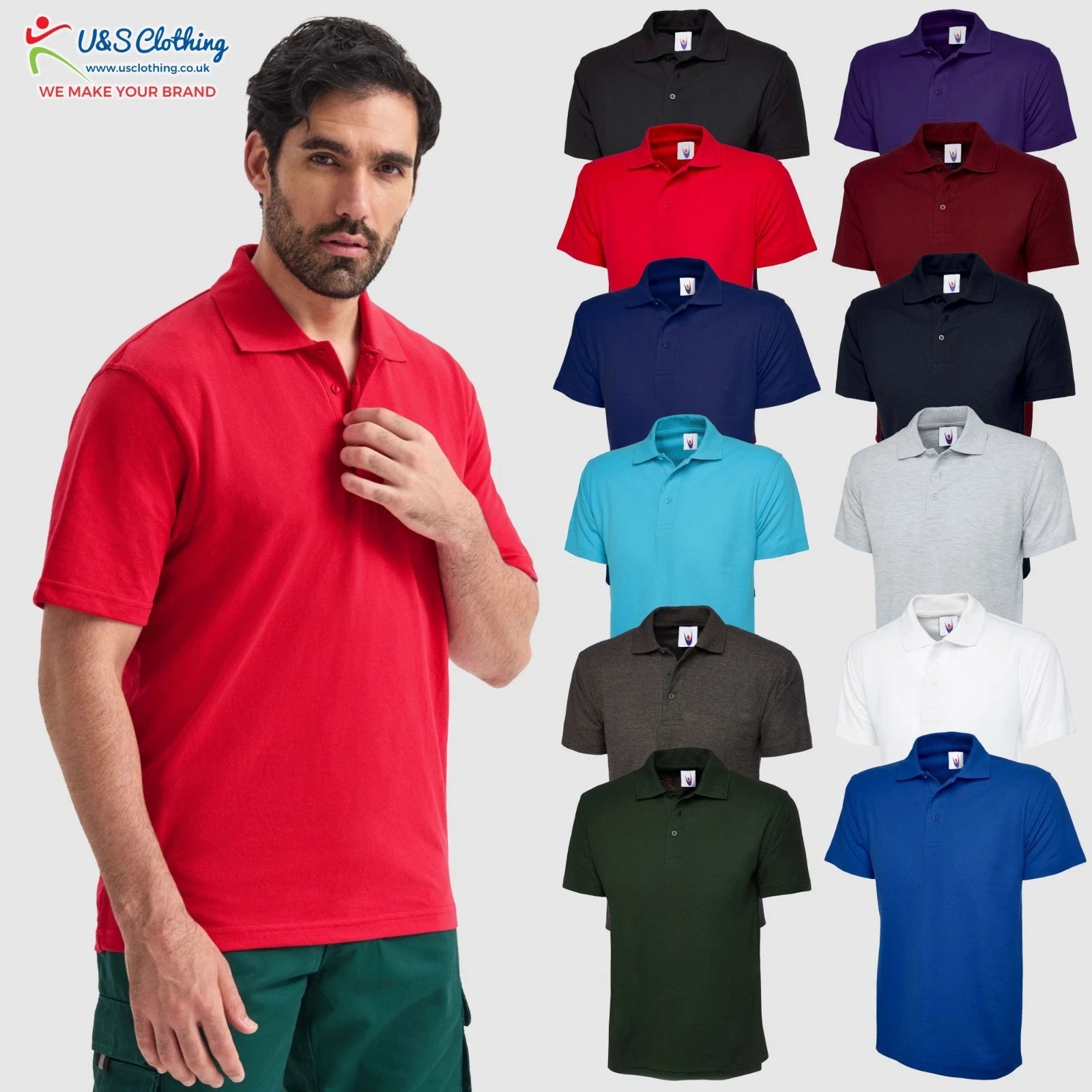 Uneek Unisex Mens Active Poloshirt Work Wear Top Casual Leisure Polo Tee XS-6XL
