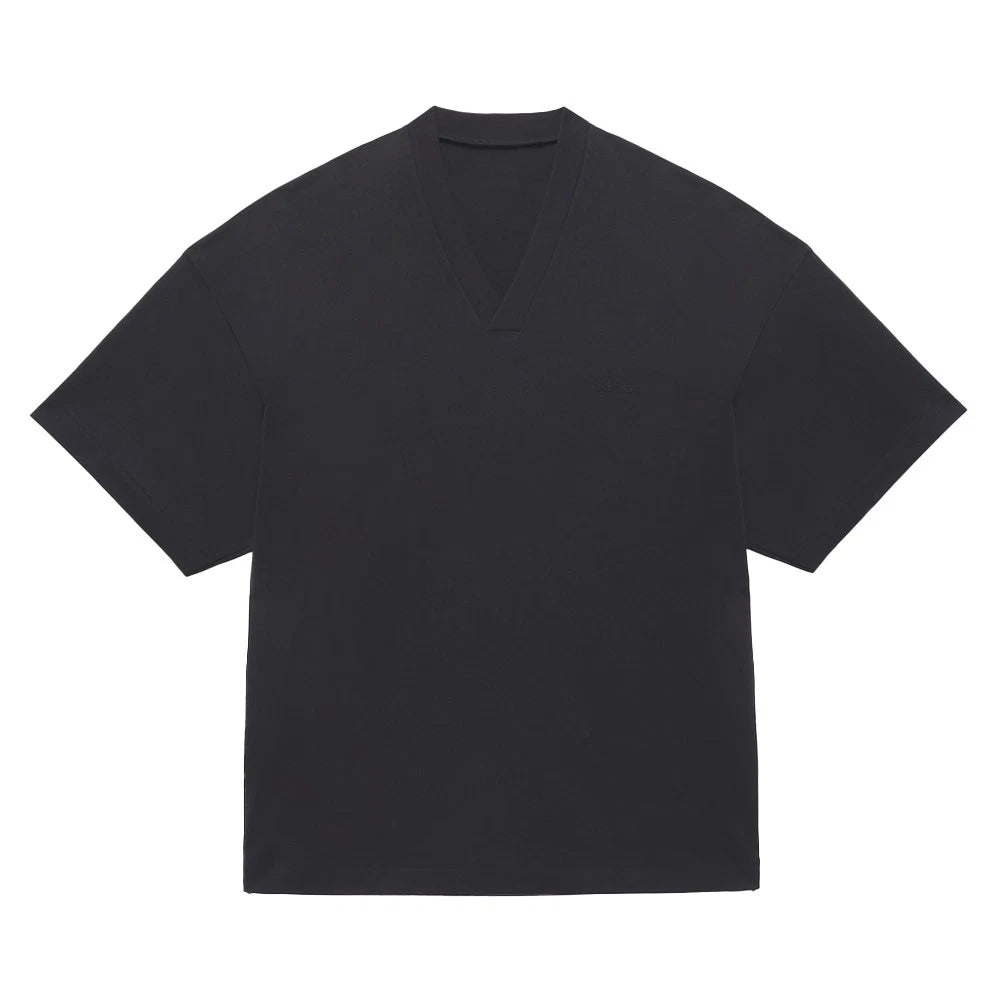 adidas Fear Of God Athletics V Neck Short Sleeve T-Shirt Mens Black Casual Tops