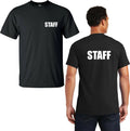 Staff Men's T-Shirt With Back Print Employee Party Security Men's Tee Shirt Top
