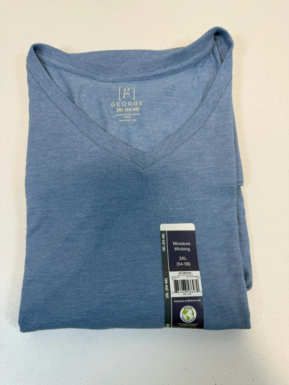 Men's Shirts, (New w/tags), George, Jersey knit/Short Sleeve Tee, 3XL, (54-56)