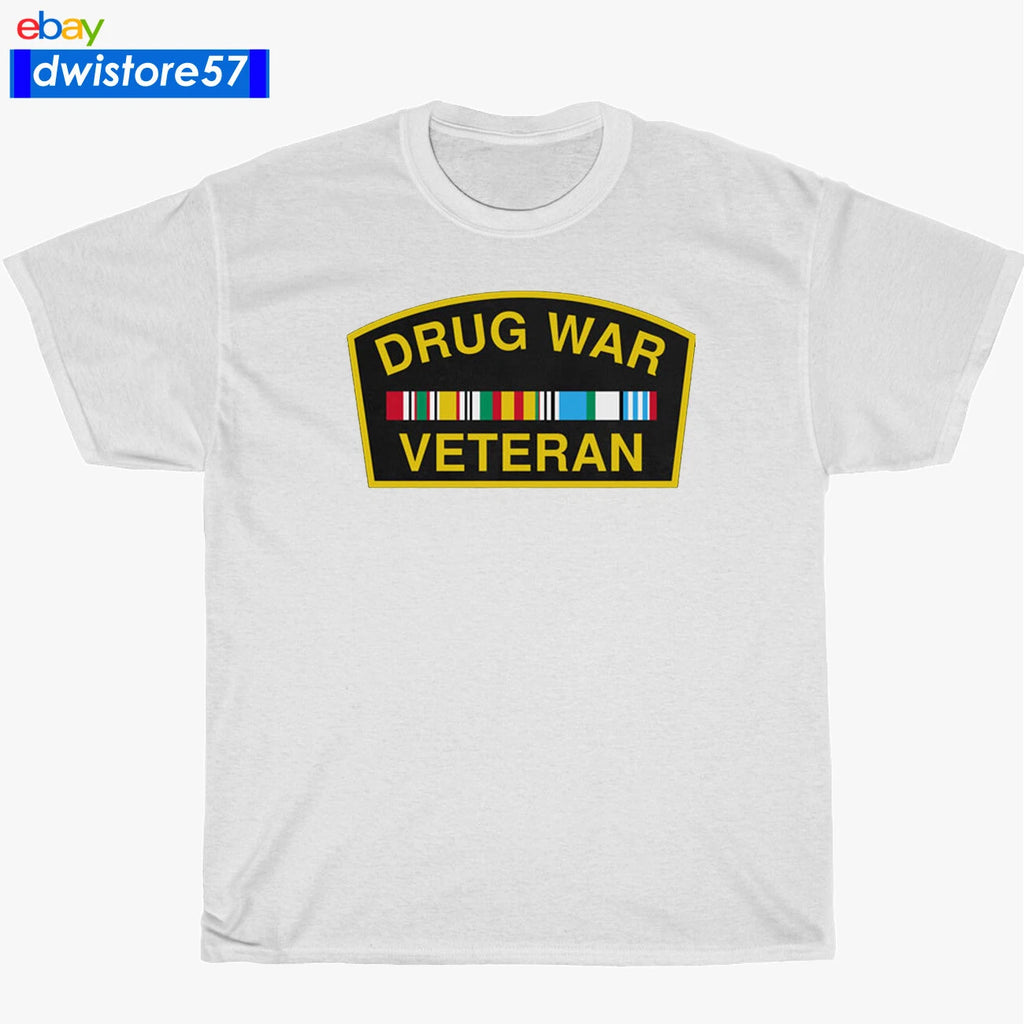 New Shirt Drug War Veteran Logo Black/Navy/White/Sport Grey T-Shirt S-5XL
