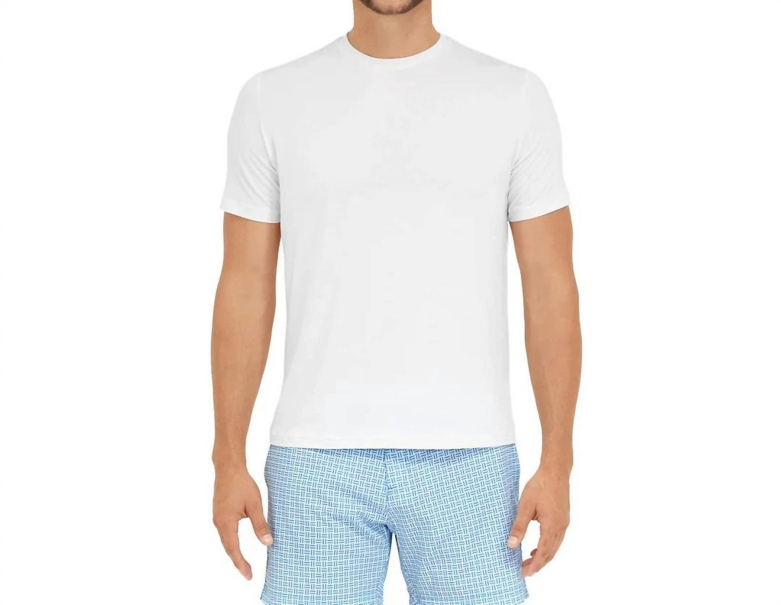 Somewhere Sunny Men's Upf 50+ Bamboo Everyday T-Shirt White