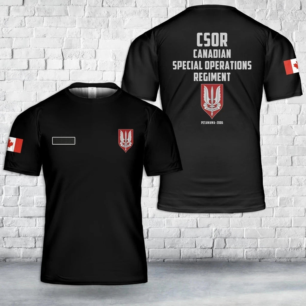 Custom Name CSOR Canadian Special Operations Regiment T-Shirt 3D