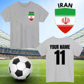 Personalised Iran Football T-Shirt Custom Name And Number Sports Lover To