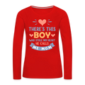 There's This Boy Who Stole My Heart, He Call Me Mom Premium Long Sleeve T-Shirt
