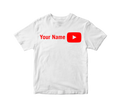 Custom Printed Personalised Youtube T-Shirt add your name Youtuber Adult Kids