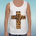 Canotta T-Shirt " Cross Leopard Cross Fashion " Tank Top Gift Idea