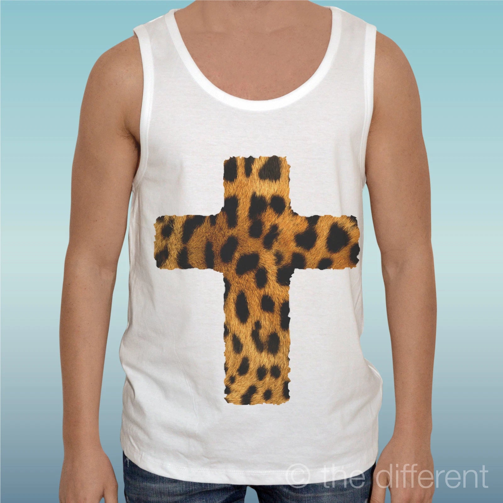Canotta T-Shirt " Cross Leopard Cross Fashion " Tank Top Gift Idea
