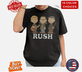 Rush Band Cartoon Fan Gifts Unisex T-Shirt Rush Inspired Tee S-5XL Fan Music Tee