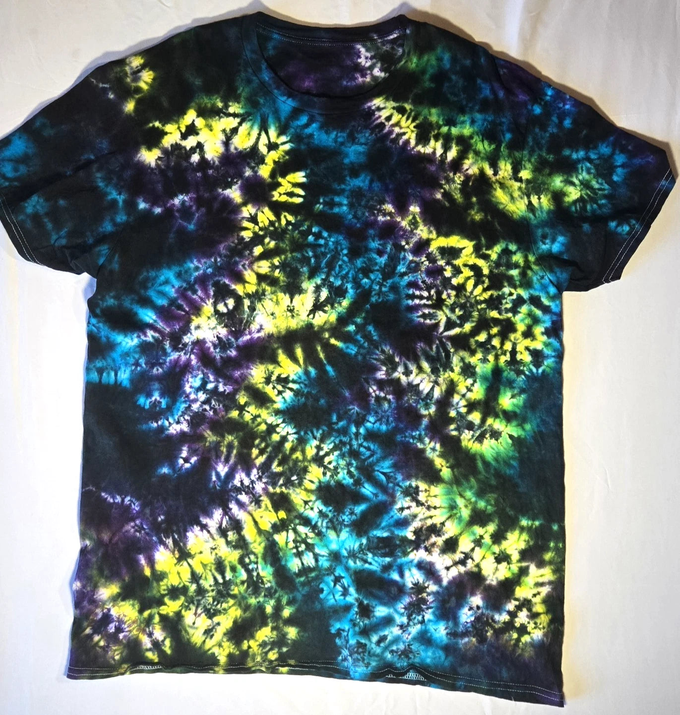 Gildan Tie Dye T-shirt Black Blue Purple Yellow Green 90's Vibe Made to Order