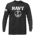 Navy Military Veteran American Pride Patriotic Long Sleeve