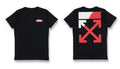 Reprint Off White Split Arrows Tee Black Red Stylish Logo T-Shirt S-5XL