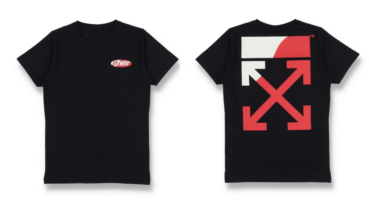 Reprint Off White Split Arrows Tee Black Red Stylish Logo T-Shirt S-5XL