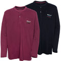 Kitaro Long Sleeve Henley Mens Shirt Long Sleeve Crew Neck Cotton Extra Long Tall
