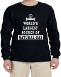 Funny Farting Natural Gas Dad Joke Design Long arm Shirts Men's Long Sleeve Gift